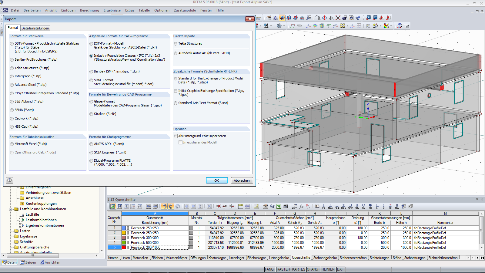 IFC als internationaler Standard für Datenaustausch. Für die Tragwerksplanung müssen die Daten des "Structural Analysis View" geschrieben werden