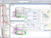 Durchdringung der freien Flächenlasten darstellen