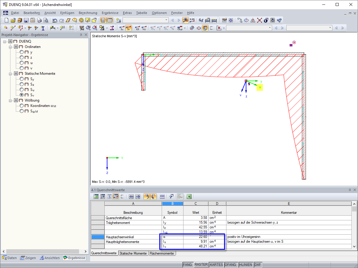 Dlubal-Tipps & Tricks: Transformation des Hauptachsenwinkels