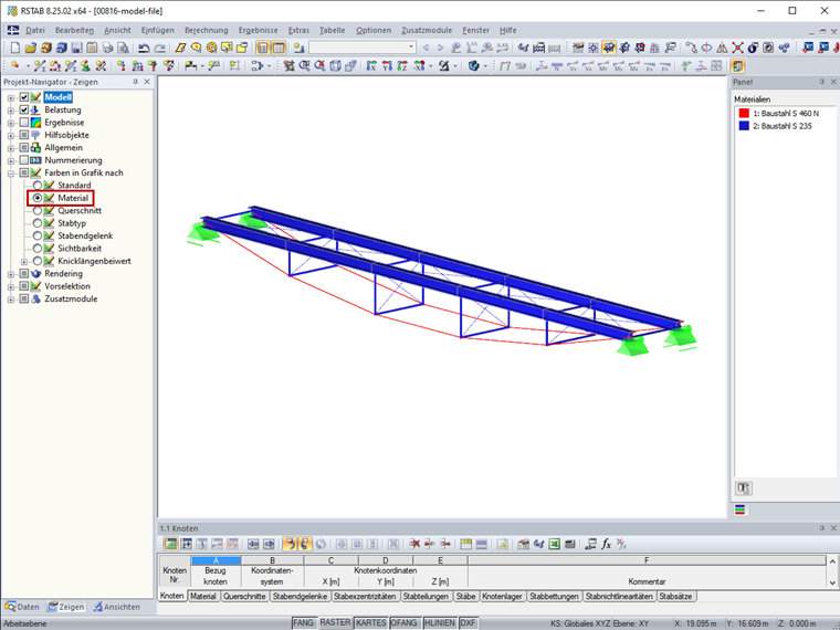 Farben im Rendering für Materialien