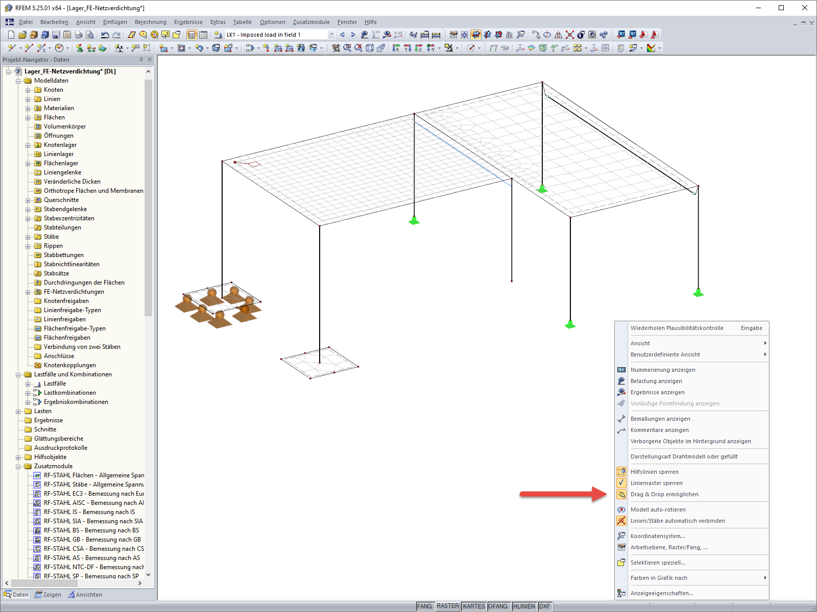 Aktivieren von "Drag & Drop ermöglichen"