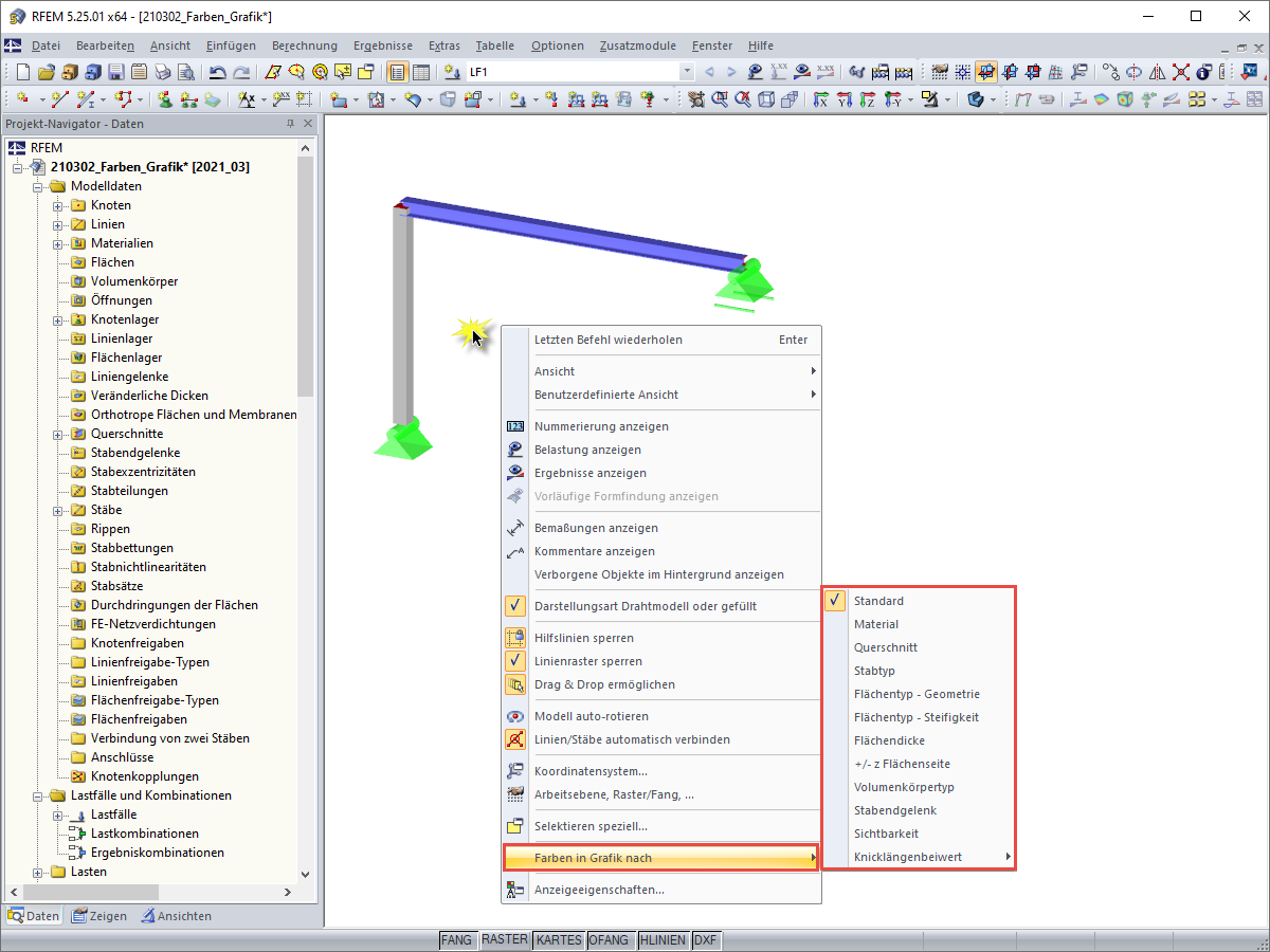 Farben in Grafik ordnen