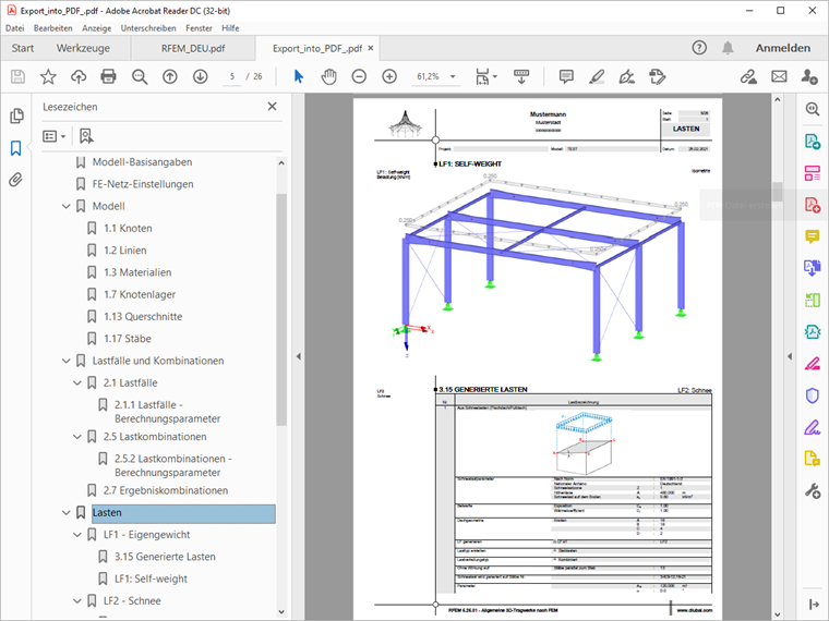 PDF-Export des Ausdruckprotokolls
