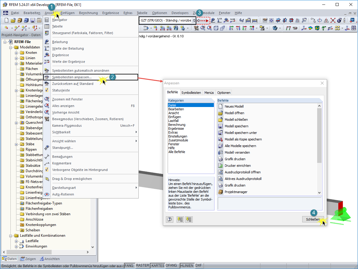 Verbesserung der Symbolleistenansicht