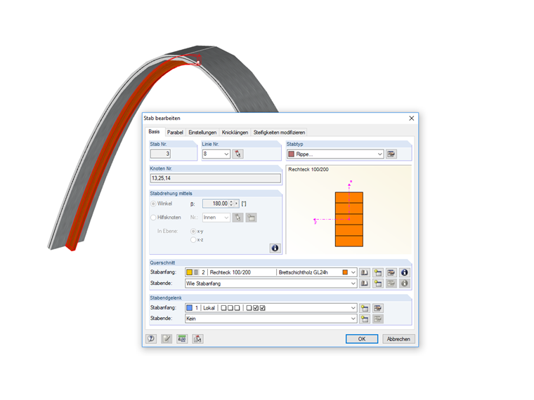 Modellierung von Unterzügen bei Brettsperrholzkonstruktionen mit Rippen