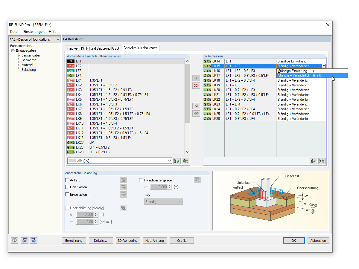 Überprüfung der zulässigen Ausmittigkeit