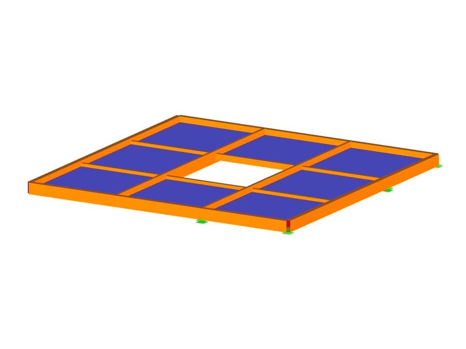 Decke aus Holzträgern