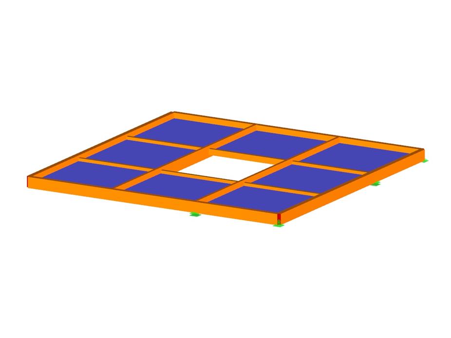 Decke aus Holzträgern