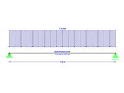 Gabelgelagerter Einfeldträger ohne Zwischenabstützung