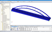 3D-Modell der Güsener Straßenbrücke B 10 in RSTAB (© grbv)