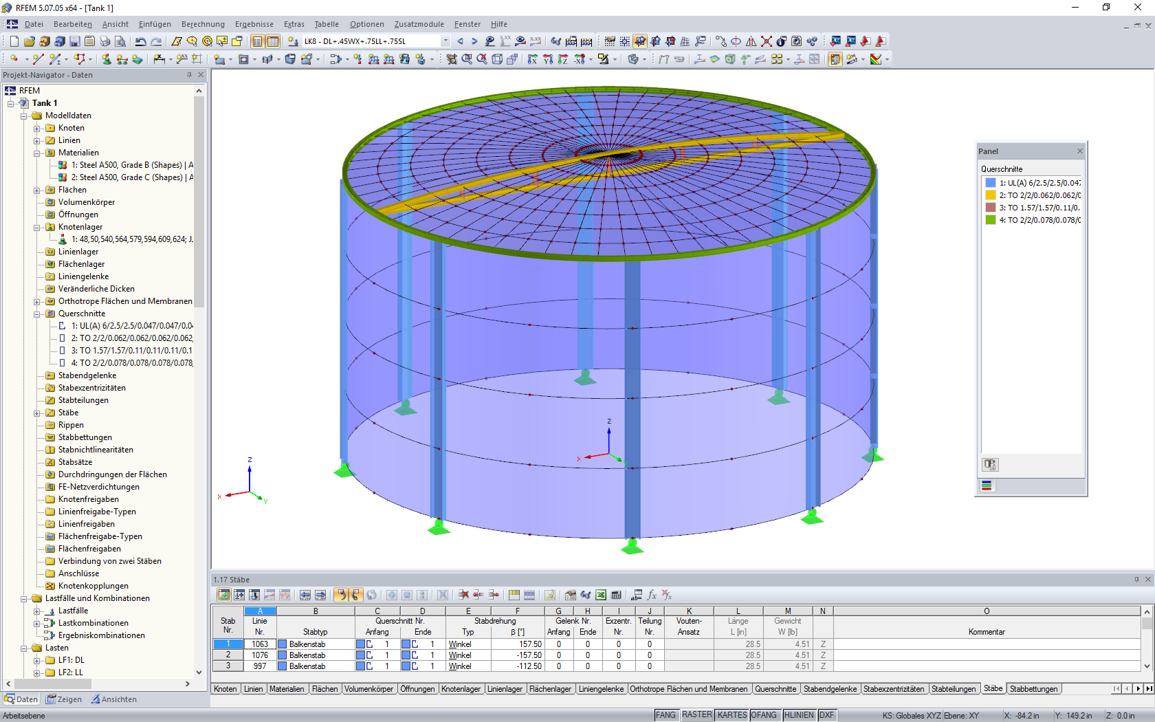 3D-Modell eines Wassertanks in RFEM (© Rocky Summit EC)