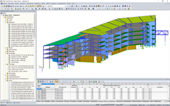 3D-Modell vom Gebäude A in RFEM (© DBC AS)