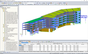 3D-Modell vom Gebäude A in RFEM (© DBC AS)