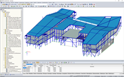3D-Modell der Schule in RFEM (© DBC AS)