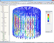 3D-Modell mit Verformungen in RFEM (© Knapp)