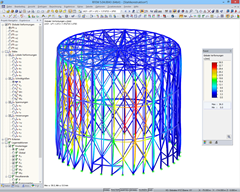 3D-Modell mit Verformungen in RFEM (© Knapp)