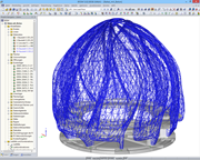 RFEM-Modell der Stahl- und Betonkonstruktion (© Josef Gartner GmbH)