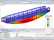 Darstellung der Verformung einer Brücke in RFEM (© Janson Bridging)