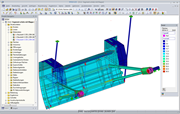 Flächendicken vom Zusatzmodul RF-STAHL Flächen am RFEM-Modell (© Ingenieurbüro Jürgen Ehlenz)