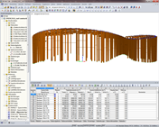 RSTAB-Model der Holz-Fassade (© pbb)