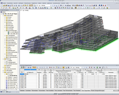Berechnungsmodell Bauteil 1 in RFEM (© www.werkraum.com)