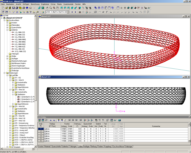 3D-Stabwerksmodell der Allianz Arena (© IPL Ingenieurplanung Leichtbau GmbH)