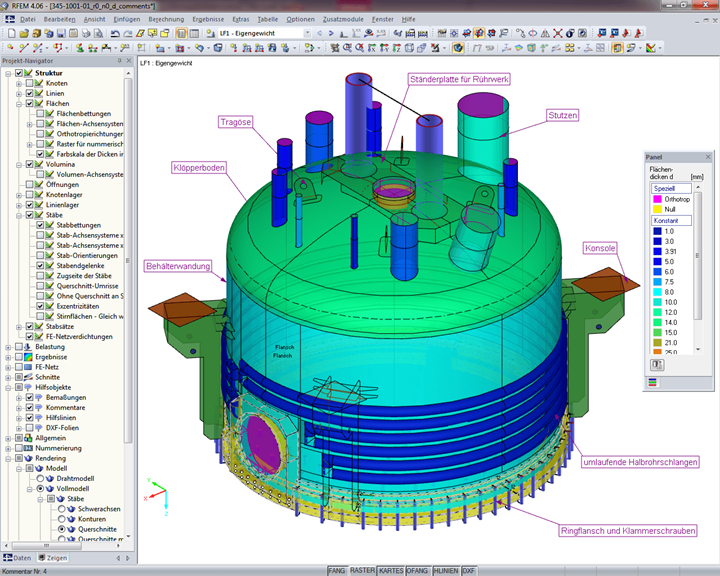Berechnungsmodell in RFEM (© Peter & Partner)