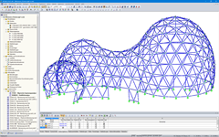 3D-Modell des Empfangsgebäudes in RSTAB (© zapf & co.)