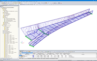 3D-Modell des Fußgängersteges in RSTAB (© Konstrukt:ING GmbH)