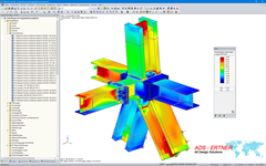 Anschluss mit Vergleichsspannungen in RFEM (© ADS-ERTNER BV)