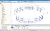 Tragkonstruktion der Fassade in RFEM (© Enclos Corp.)