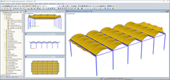 Modell der Überdachung in RFEM (© AC Structures)