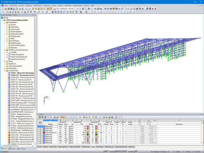 Abfertigungsterminal | Kundenprojekt geplant mit RSTAB