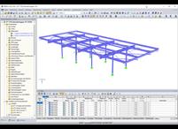 RFEM-Modell des Fahrradunterstandes (© BET Moselle Bois)