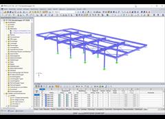 RFEM-Modell des Fahrradunterstandes (© BET Moselle Bois)