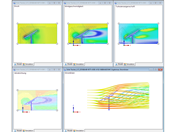 Strömungsfeldergebnisse an einem PV-Tracker