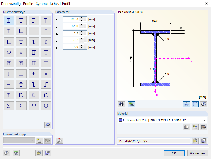 Kehlnaht in Querschnittsbibliothek