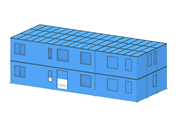 Berechnung und Bemessung eines zweigeschossigen Gebäudes: Untersuchung von zwei Varianten (Stahl-Beton-Verbund-Konstruktion und Modulbauweise)