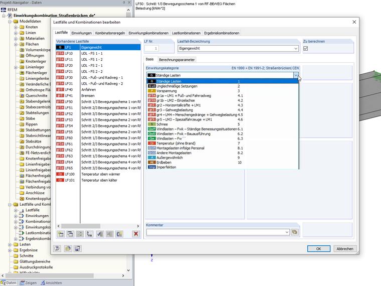 Auswahl der Einwirkungskategorie