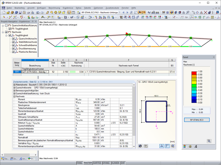 Querschnittsnachweis Untergurt