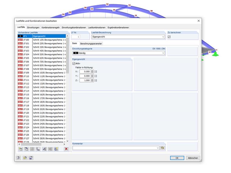 Generierte Lastfälle