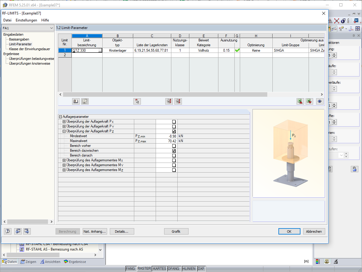 Bemessung in RF-LIMITS