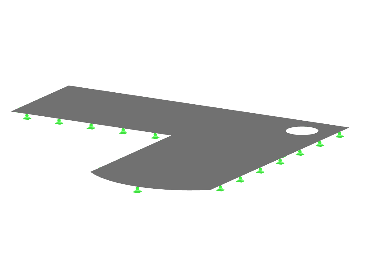 Betonplatte mit Öffnung