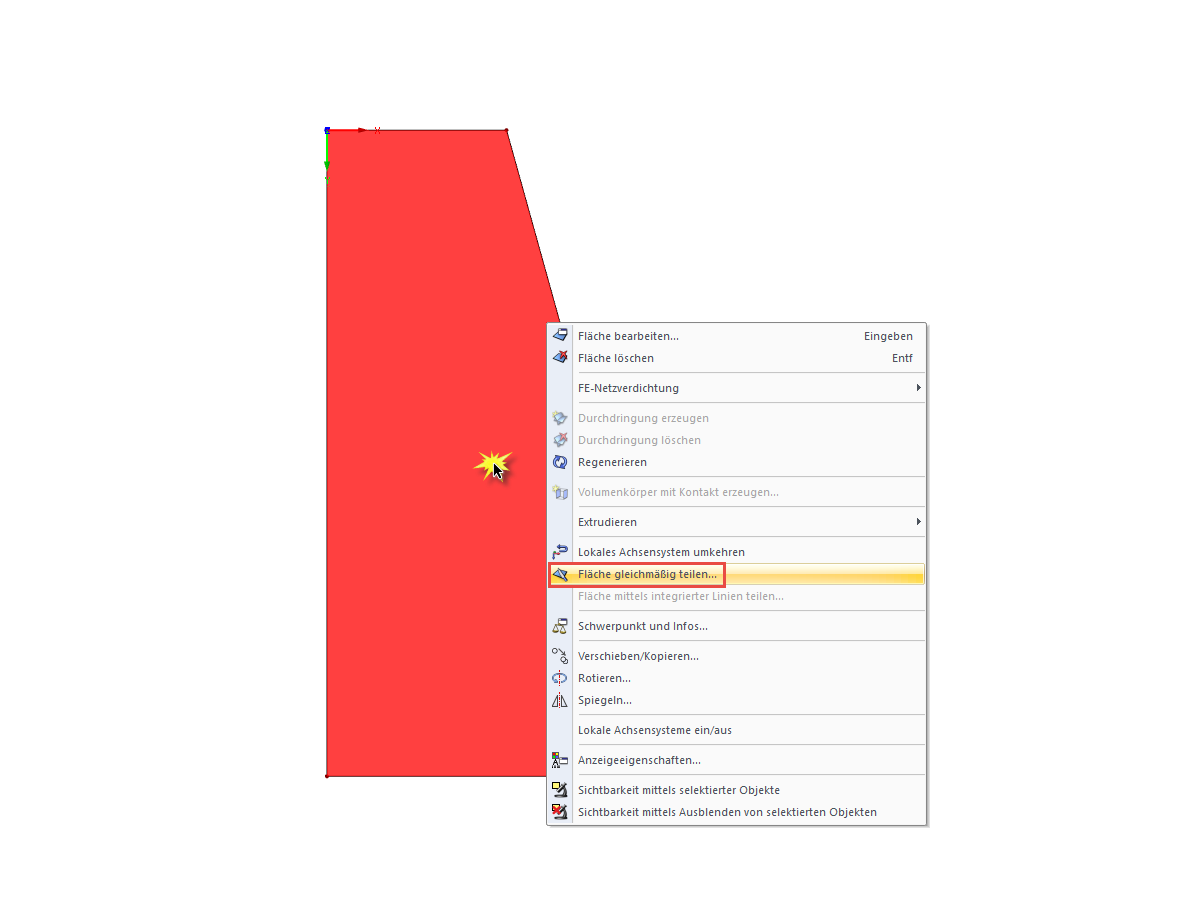 Fläche gleichmäßig teilen