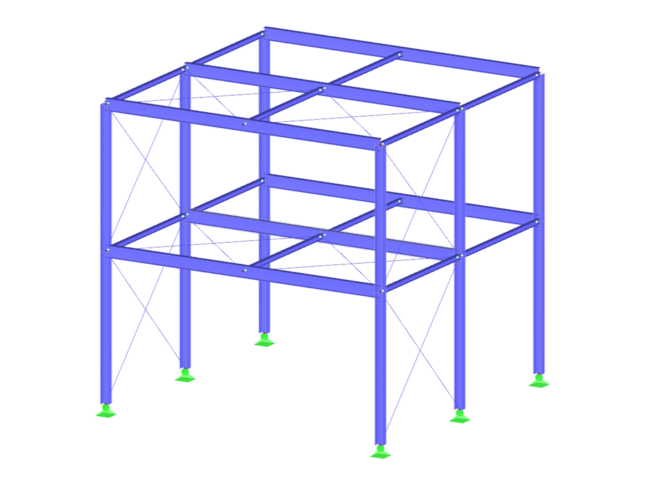 Stahlkonstruktion mit Diagonalaussteifung