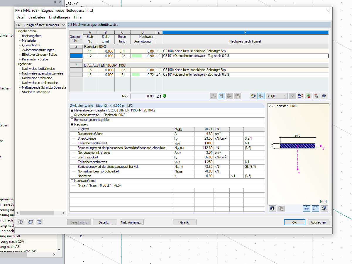 Ergebnis für Auskreuzung 1 in RF-STAHL EC3
