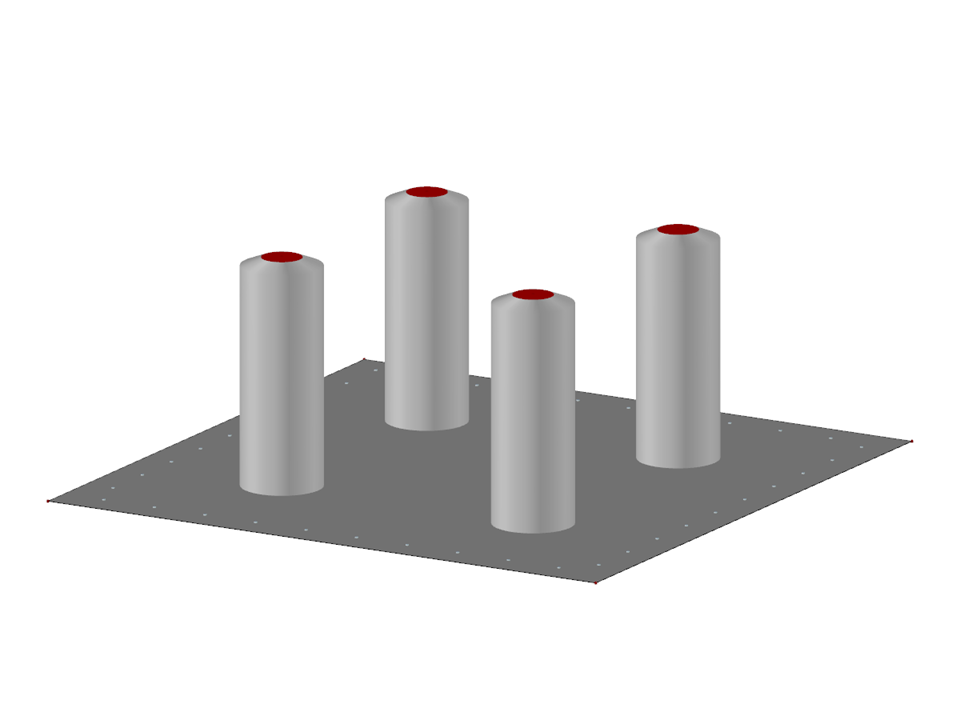 Fundamentplatte mit aufgehenden Bauteilen