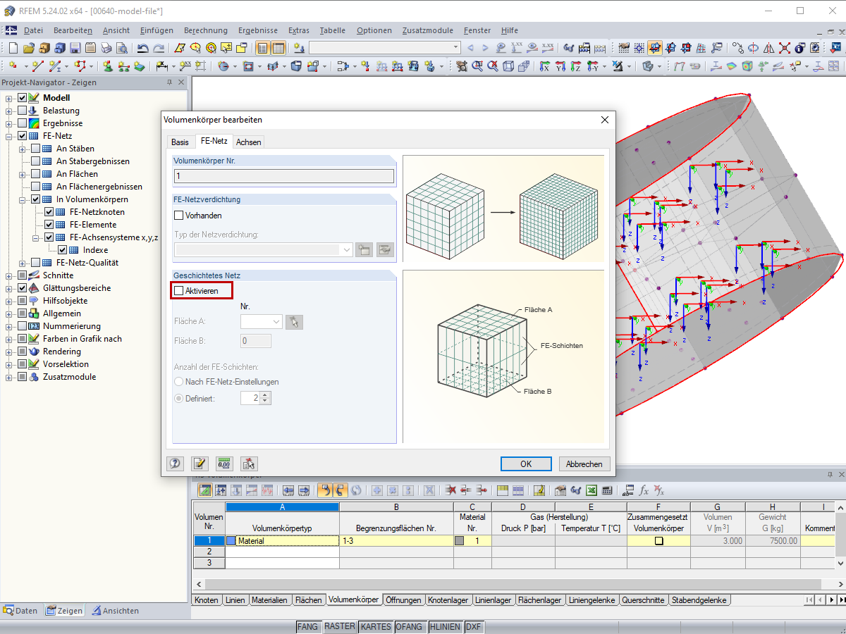 Geschichtetes Netz deaktiviert