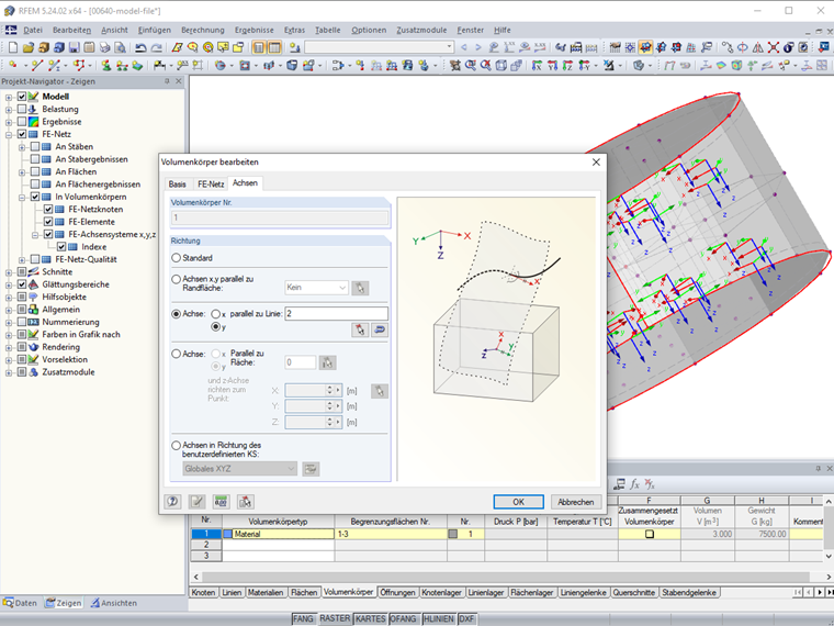 Lokale Achsen definieren