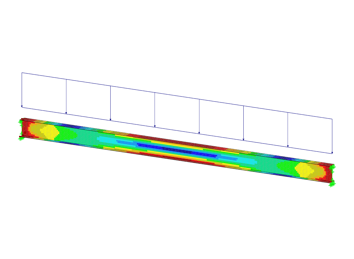 Träger mit elastisch-plastischem Materialmodell